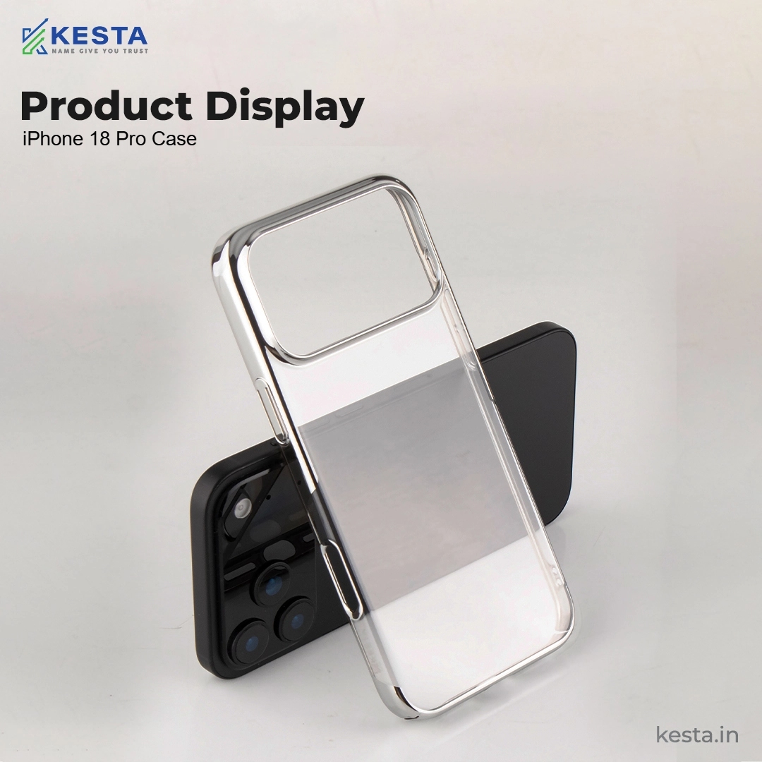 iPhone 18 Pro Cover – Transparent Silver | Original Look. Enhanced Protection.